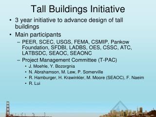 Tall Buildings Initiative