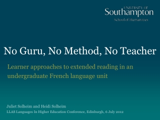 No Guru, No Method, No Teacher