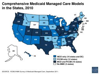 Comprehensive Medicaid Managed Care Models in the States, 2010
