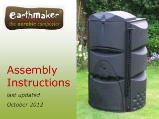 Assembly Instructions last updated October 2012