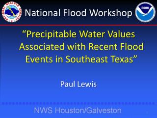 National Flood Workshop