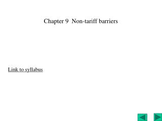 Chapter 9 Non-tariff barriers