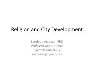 Religion and City Development