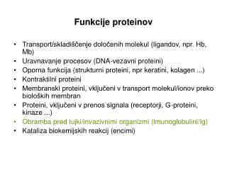 Funkcije proteinov