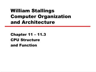 William Stallings Computer Organization and Architecture