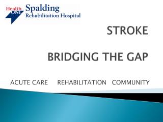 STROKE BRIDGING THE GAP