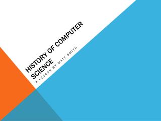 History of Computer Science