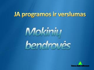 JA programos ir verslumas