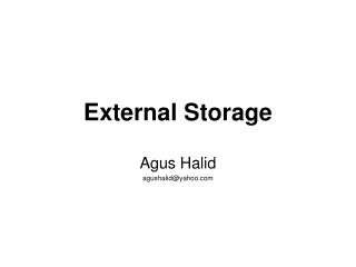 External Storage