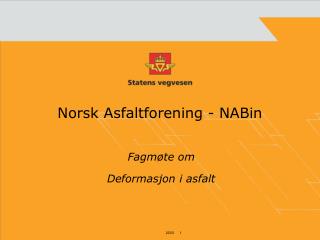 Norsk Asfaltforening - NABin