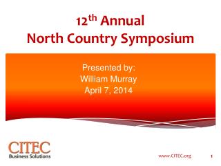 12 th Annual North Country Symposium