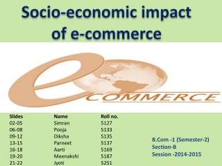 Socio-economic impact of e-commerce