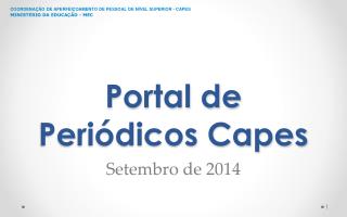 Portal de Periódicos Capes