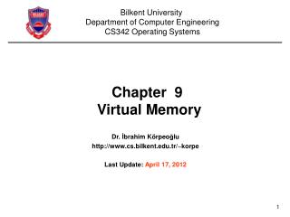 Chapter 9 Virtual Memory