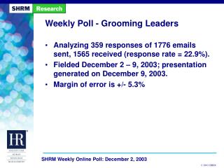 Weekly Poll - Grooming Leaders