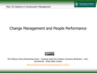 Change Management and People Performance