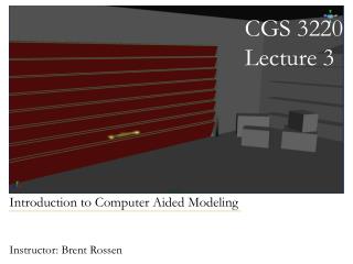 CGS 3220 Lecture 3