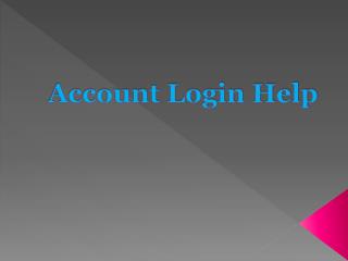 Account Login Help