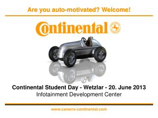 Continental Student Day - Wetzlar - 20. June 2013 Infotainment Development Center