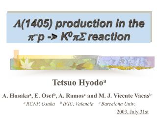 L (1405) production in the p - p -&gt; K 0 pS reaction