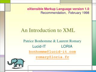 An Introduction to XML