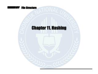 Chapter 11. Hashing