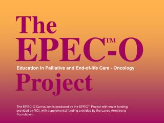 Education in Palliative and End-of-life Care - Oncology