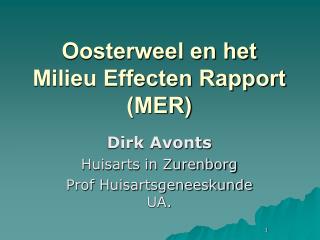 Oosterweel en het Milieu Effecten Rapport (MER)