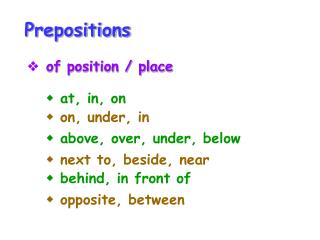 Prepositions