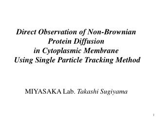 Direct Observation of Non-Brownian Protein Diffusion in Cytoplasmic Membrane