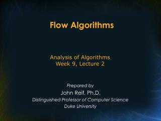Flow Algorithms
