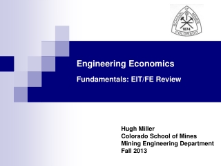 Engineering Economics