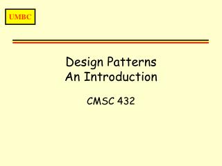 Design Patterns An Introduction