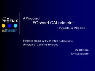 A Proposed FOrward CALorimeter Upgrade in PHENIX