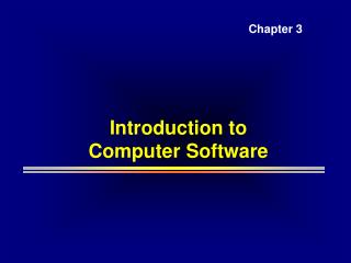 Introduction to Computer Software