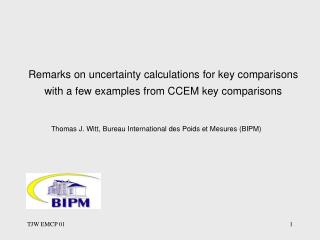 Remarks on uncertainty calculations for key comparisons with a few examples from CCEM key comparisons