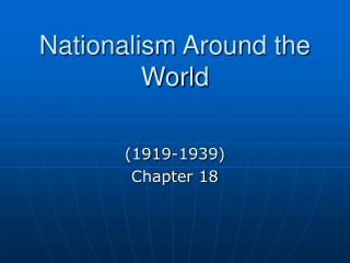 Nationalism Around the World