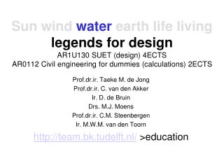 Prof.dr.ir. Taeke M. de Jong Prof.dr.ir. C. van den Akker Ir. D. de Bruin Drs. M.J. Moens