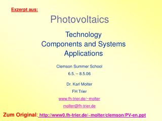 Photovoltaics