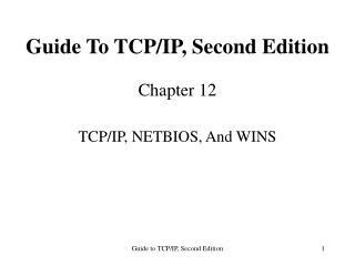 Guide To TCP/IP, Second Edition