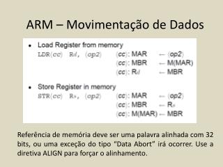 ARM – Movimentação de Dados