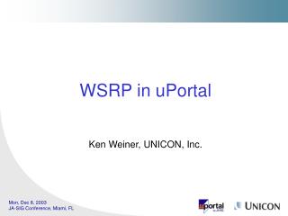 WSRP in uPortal