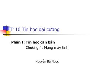 IT110 Tin học đại cương