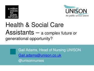 Health &amp; Social Care Assistants – a complex future or generational opportunity?