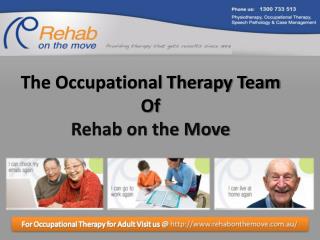 Occupational Therapy Team of Rehab on the Move