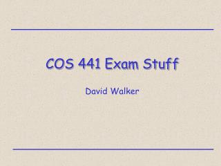 COS 441 Exam Stuff