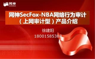 网神 SecFox-NBA 网络行为审计（ 上网 审计型） 产品介绍