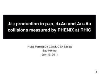 J/ ψ production in p+p , d+Au and Au+Au collisions measured by PHENIX at RHIC