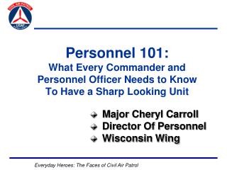 Major Cheryl Carroll Director Of Personnel Wisconsin Wing