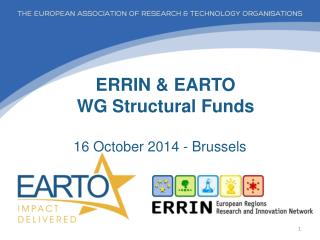 ERRIN &amp; EARTO WG Structural Funds